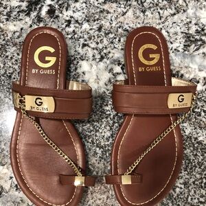 G By Guess Locks Chain Sandals.  Size 5 1/2.